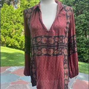 Free People Paisley Blouse S